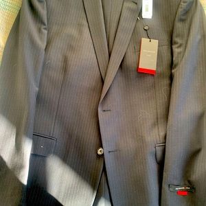John varvatos, navy stripe suit , soho fit